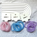 ربطات شعر حلزونية ملونة منعشة 4 قطع