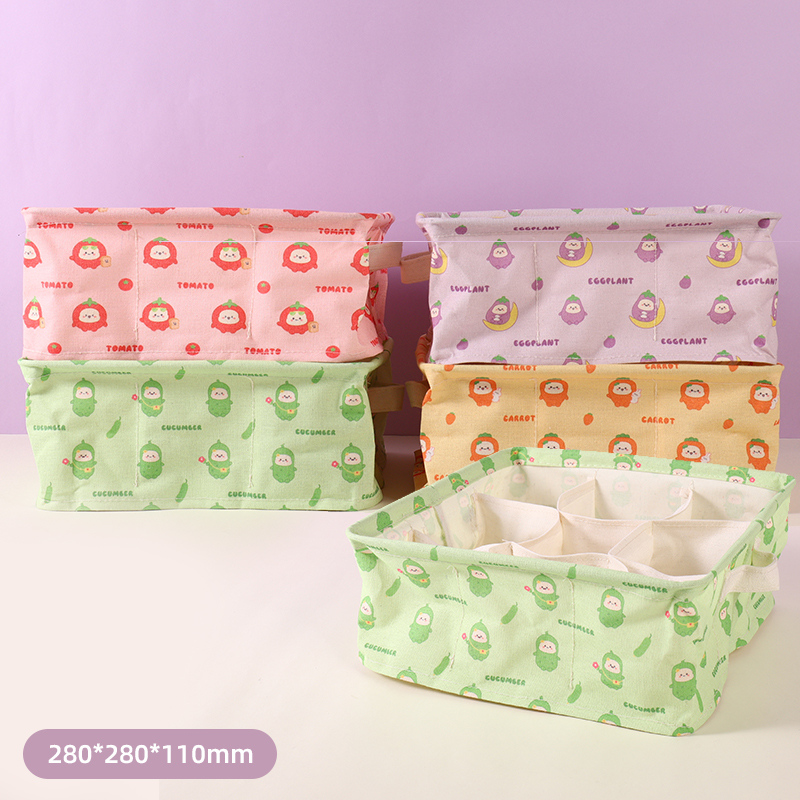 V Family 9 Compartments Fabric Storage Organizer