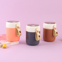 Round stainless steel soup cup with handle (45mL)