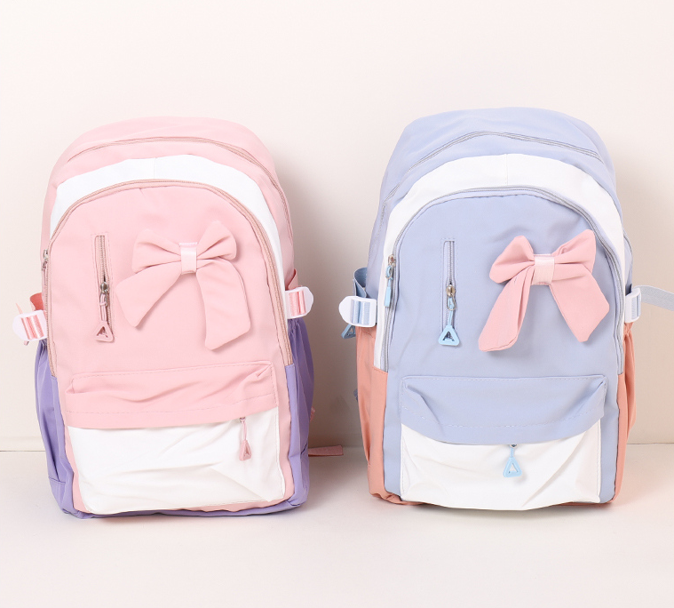 Trendy Macaron Bowknot Large Backpack