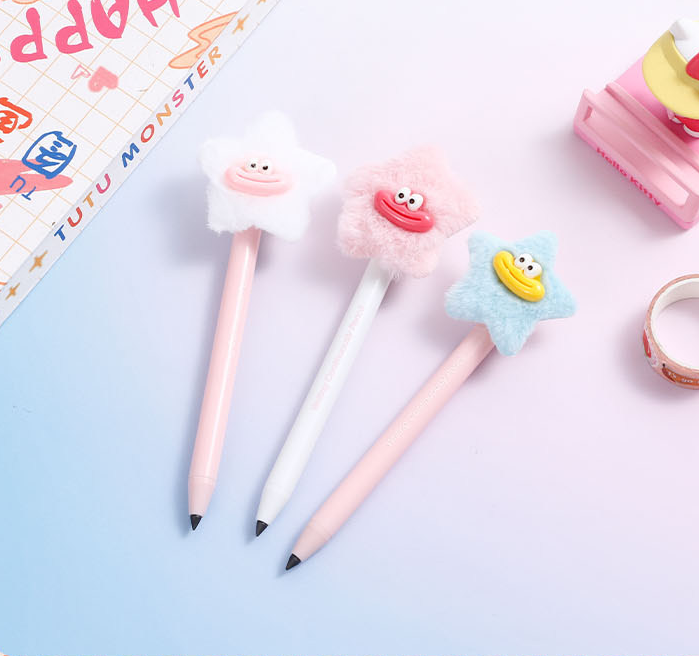 Plush Sausage Mouth Star Everlasting Pencil HB