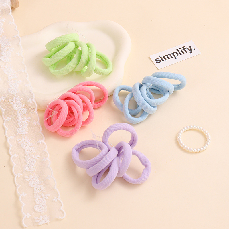 حلقة منشفة بسيطة ملونة 6 قطع (10 يوان 3 قطع اختيارية)