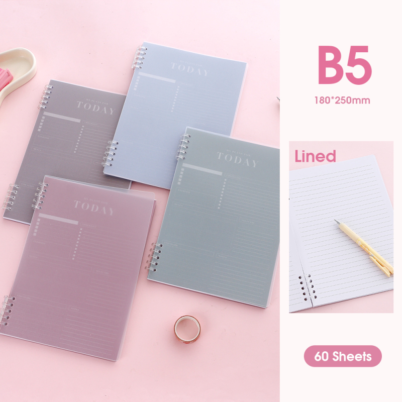 Retro Morandi Color Lined Loose-leaf Notebook B5