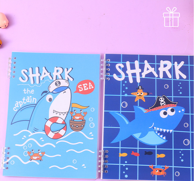 Shark Sailing Diary Lined Loose-leaf Notebook B5