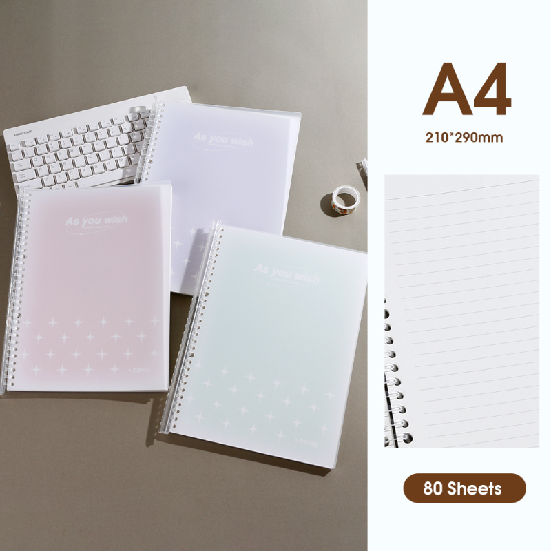 دفتر ملاحظات ملون بأوراق فضفاضة مقاس A4