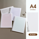 دفتر ملاحظات ملون بأوراق فضفاضة مقاس A4
