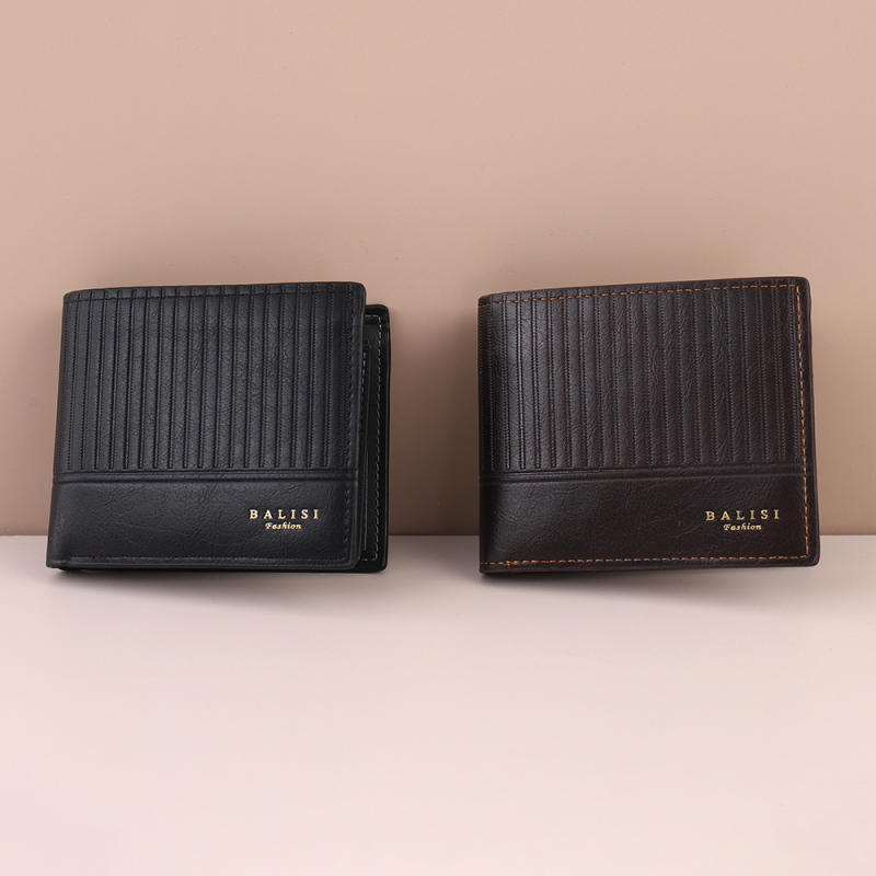 Stylish Vertical Print Bifold Purse for Men