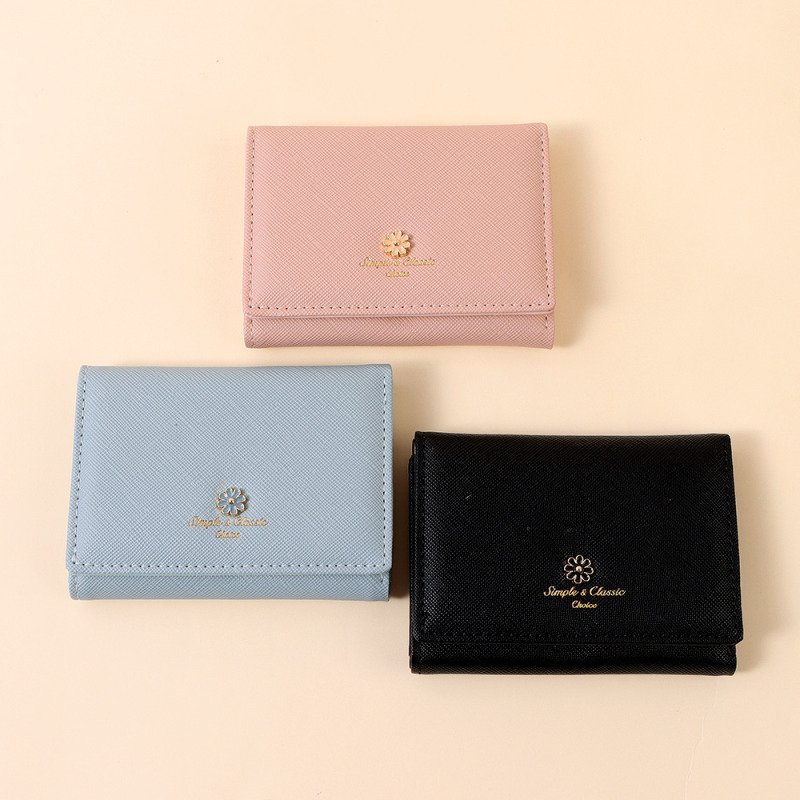 Elegant Florets Trifold Purse for Women