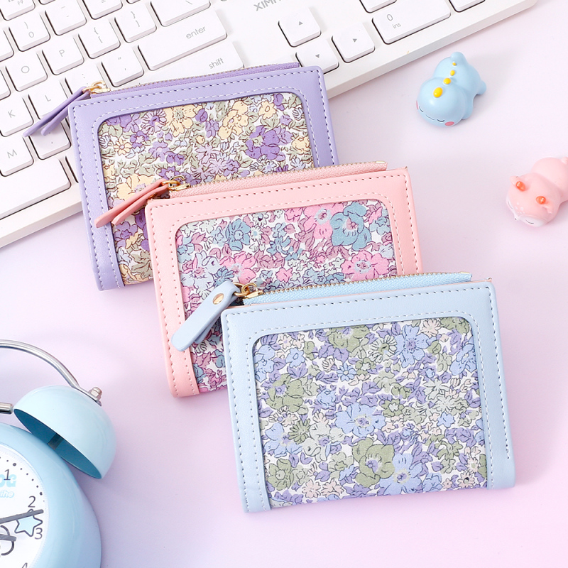 Bloom Flowers Bifold Purse for Women