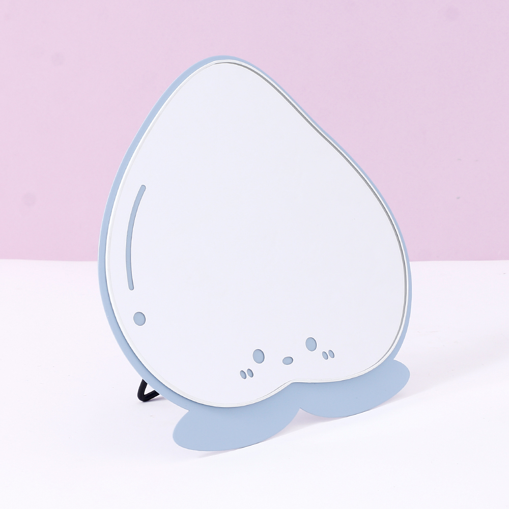 Lovely Peach Special-Shaped Metal Table Mirror