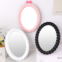 Elegant Twist Frame Oval Table Mirror