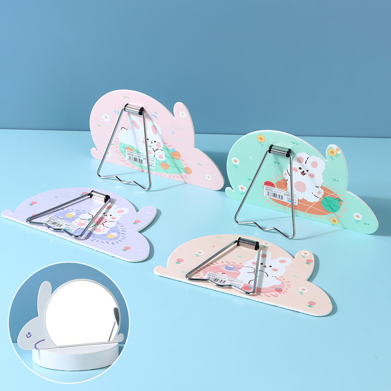 مرآة طاولة على شكل لوح KT من سلسلة Garden Bunny مع حامل