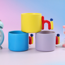 Letter Color Contrast Creative Ceramic Cup