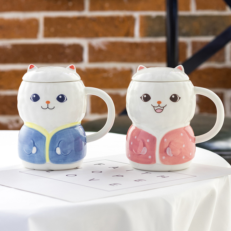 400ml13.52fl.oz. Lovely Kitten Creative Ceramic Cup
