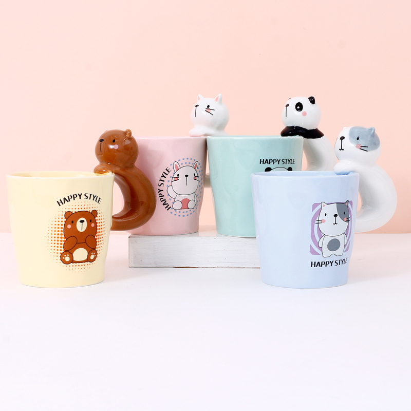 400ml13.52fl.oz. Happy Animal Ceramic Cup