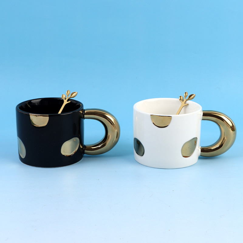 Light Luxury Electroplating Basic Ceramic Cup