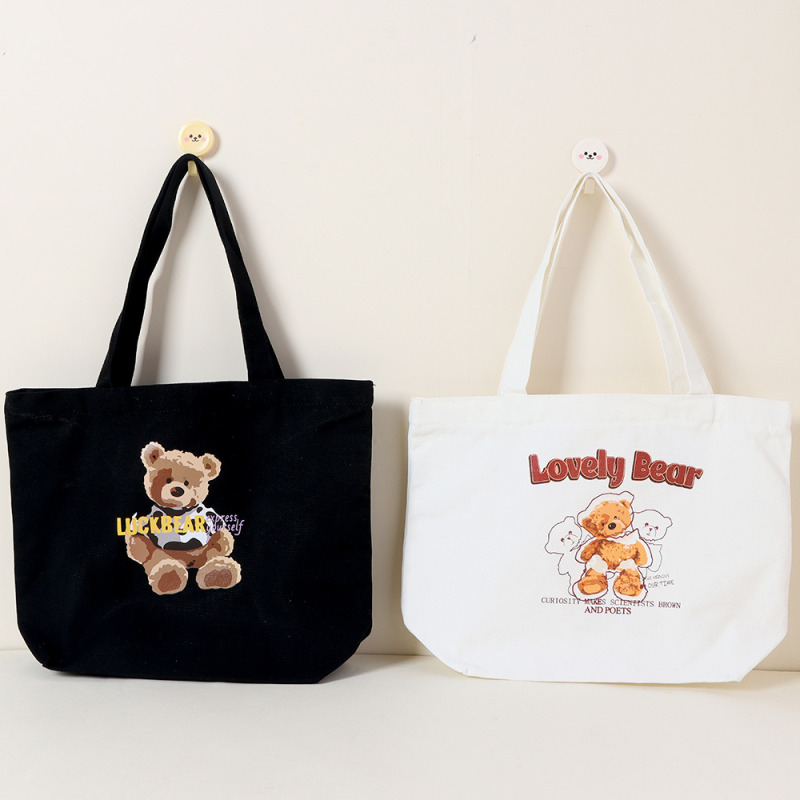 Lucky Bear Large Canvas Bag