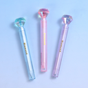 Crystal Diamond Lipstick Cap Gel Pen Black 0.5mm