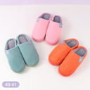 Vertical Pattern Cloth Label Women's Warm Slippers 