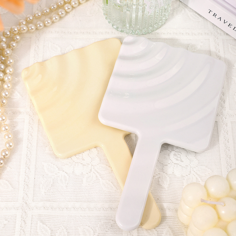 Square Wavy Handheld Mirror