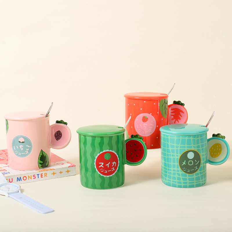 350ml11.83fl.oz. Fresh Summer Fruit Creative Ceramic Cup