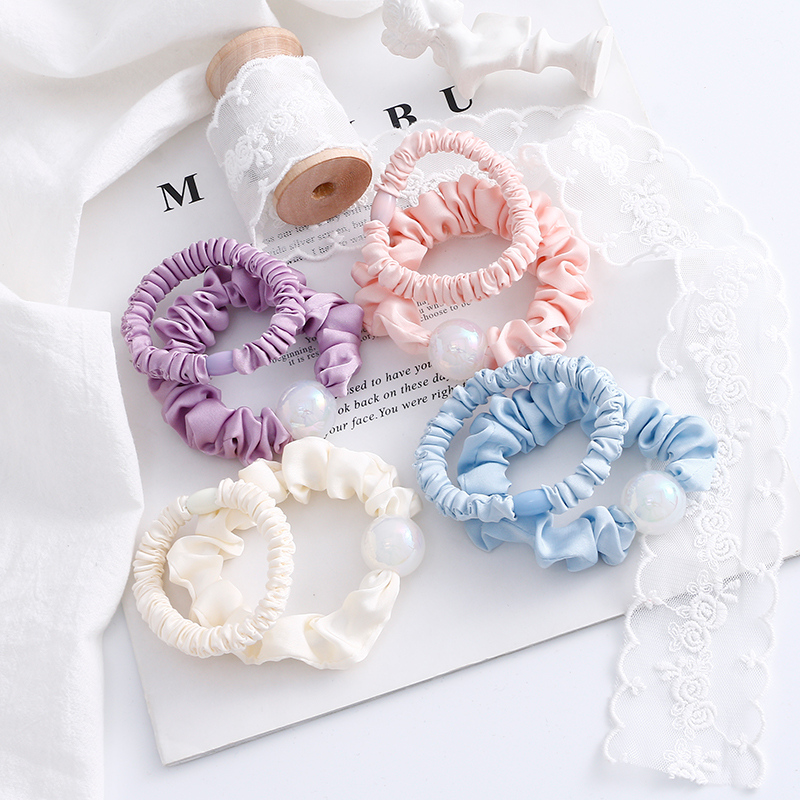 High elastic fabric hair ties set