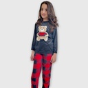 بجامة فليس بناتي  كاروهات Bear