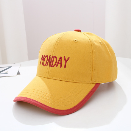 English Embroidery Baseball Cap(Yellow)