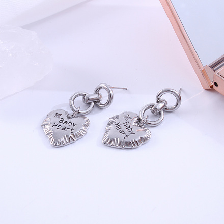 Unique Heart-Shaped Letter Earrings