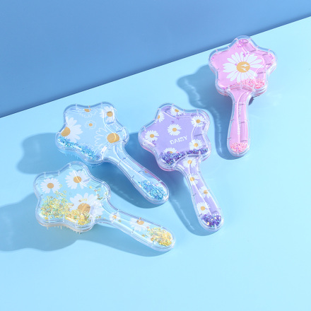 Daisy Glitter Airbag Hair Brush