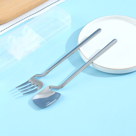 Portable Irregular Spoon Fork Cutlery Set(Silver)XTR 002