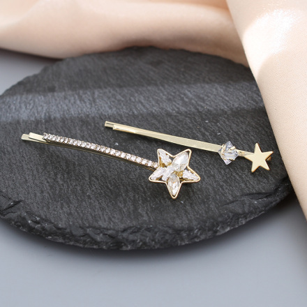 Glass Stone Satrs Hair Pin Set