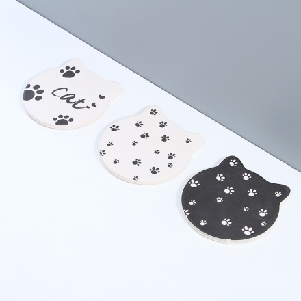 Cute Cat Shape Diatomite Drink Cup Coaster