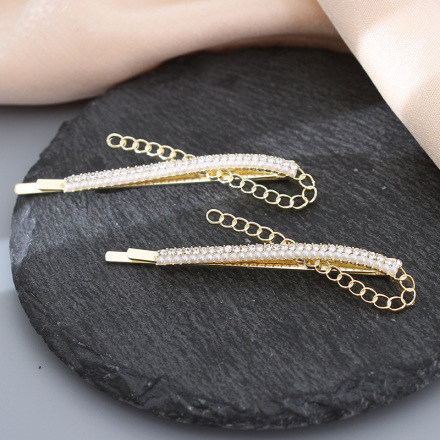 Rhinestone Cross Hair Clips Set