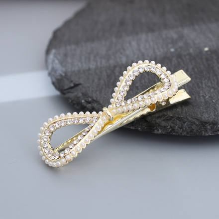 Bow Knot Rhinestone Hair Clip