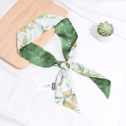 Summer Refreshing Lemon Ribbon Scarf(Green)