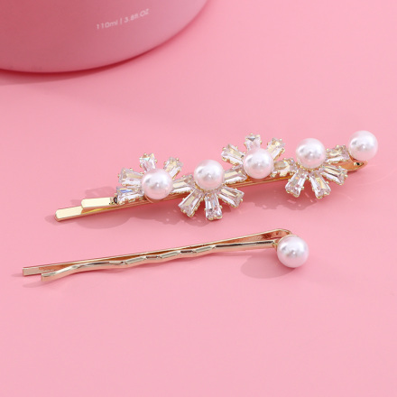 Zircon Fan Shaped Hair Clips