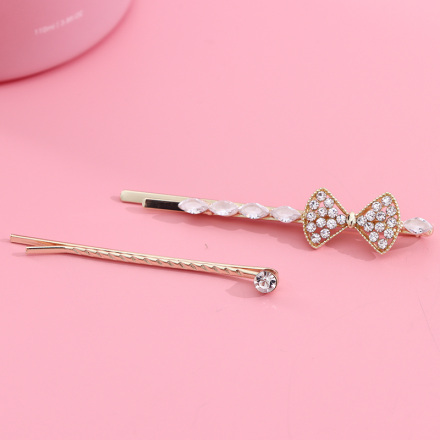 Zircon Bow Knot Hair Clips