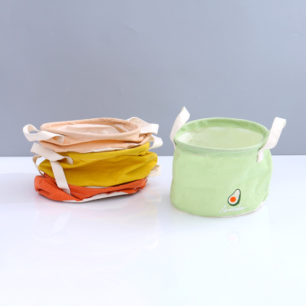 Embroidery Fruit Cylinder Fabric Storage Container