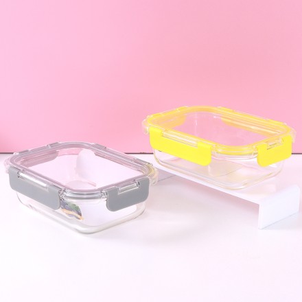 Square High Borosilicate Glass Preservation Box 640ml/21.6fl.oz.