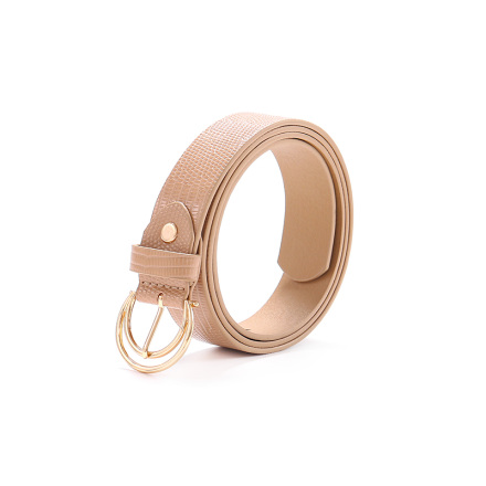 Unique Moon Buckle Belt for Ladies(Khaki)