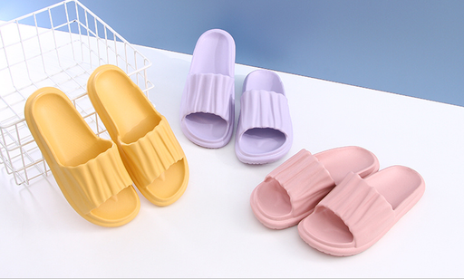 Creative Wrinkled Bathroom Slippers for Ladies 