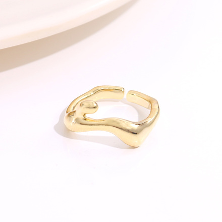 Unique V Shaped Glossy Ring
