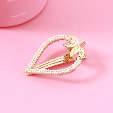 Rhinestone Pierced Strawberry Hair Pin