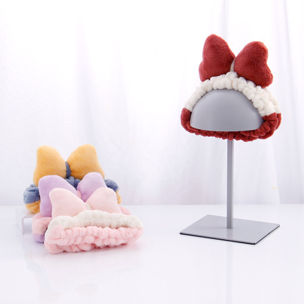 Contrast Color Bowknot Hair-drying Headband