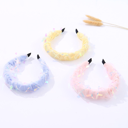 Sequin Wrinkled Headband