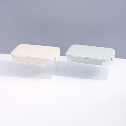 Large Airtight Food Storage Box with Stripes Lid 2400ml/81.1fl.oz.