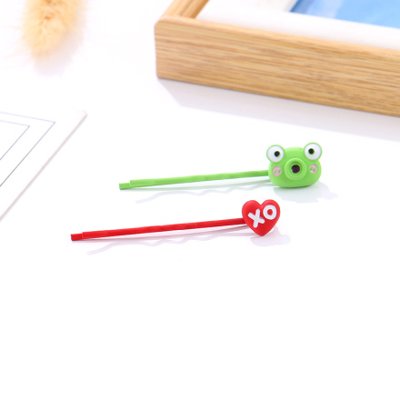 Frog Loving Heart Hair Pin 2 PCS