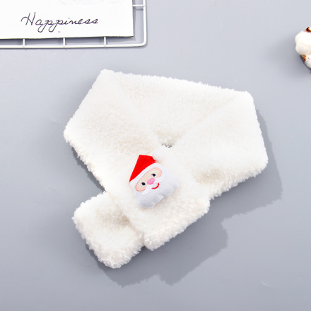 وشاح زينة بابا نويل للاطفال (ابيض)