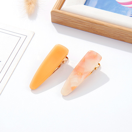 Stylish Yellow Imitated Shell Pattern Hair Clips